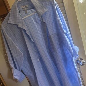 Van Heusen Light Blue Checkered Dress Shirt